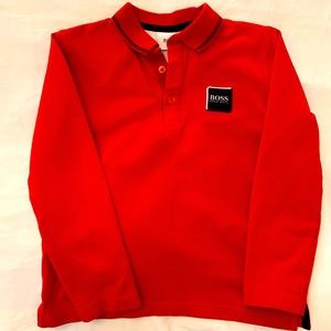 Boss Boys long sleeve Red Polo size 8